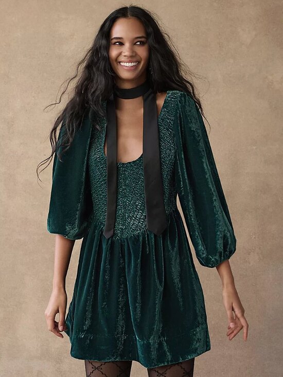 Free People Dresses & Skirts - Free People Green Farrier Mini Dress M New With Tags